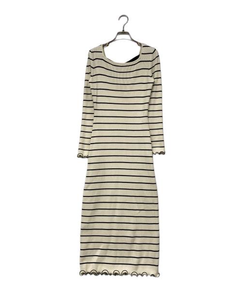 HER LIP TO（ハーリップトゥ）HER LIP TO (ハーリップトゥ) Be Mine Back Lace-Up Long Dress ブラック×ベージュ サイズ:Sの古着・服飾アイテム