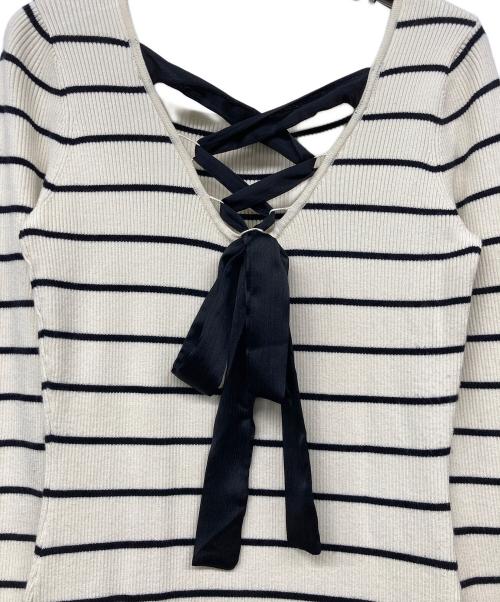 HER LIP TO（ハーリップトゥ）HER LIP TO (ハーリップトゥ) Be Mine Back Lace-Up Long Dress ブラック×ベージュ サイズ:Sの古着・服飾アイテム