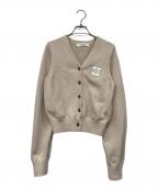 HER LIP TOハーリップトゥ）の古着「Be Mine Emblem Knit Cardigan」｜ベージュ