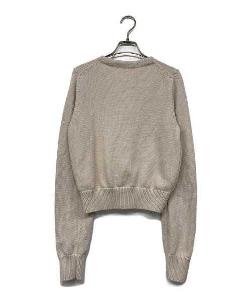 HER LIP TO（ハーリップトゥ）HER LIP TO (ハーリップトゥ) Be Mine Emblem Knit Cardigan ベージュ サイズ:Fの古着・服飾アイテム