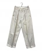 DRIES VAN NOTENドリスヴァンノッテン）の古着「ワイドデニムパンツ」｜ホワイト