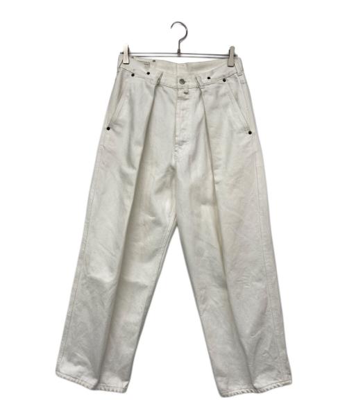 DRIES VAN NOTEN（ドリスヴァンノッテン）DRIES VAN NOTEN (ドリスヴァンノッテン) ワイドデニムパンツ ホワイト サイズ:30の古着・服飾アイテム
