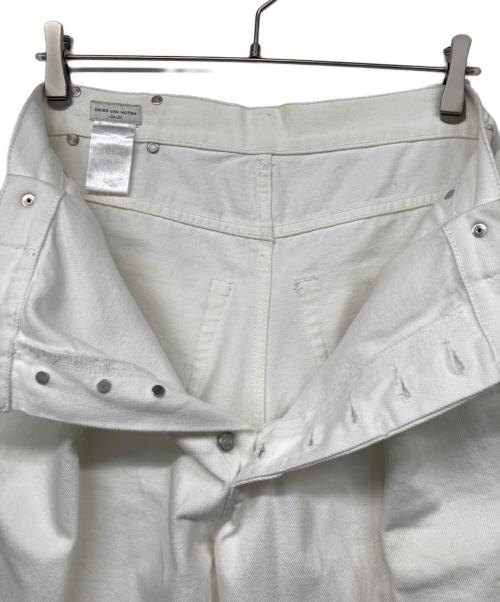 DRIES VAN NOTEN（ドリスヴァンノッテン）DRIES VAN NOTEN (ドリスヴァンノッテン) ワイドデニムパンツ ホワイト サイズ:30の古着・服飾アイテム