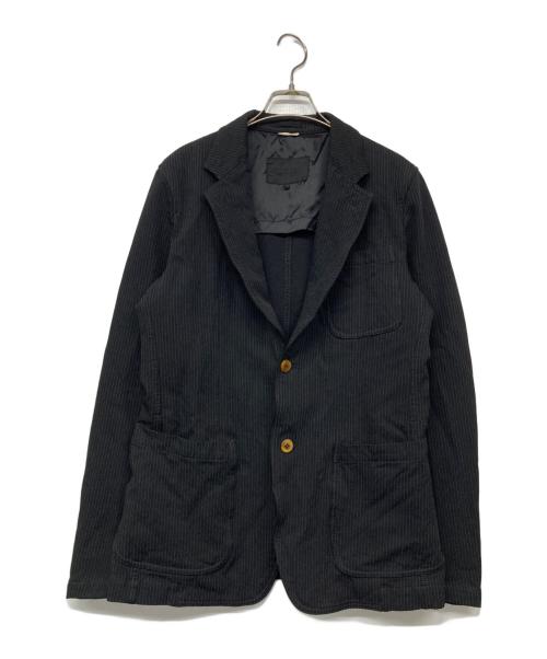 COMME des GARCONS HOMME DEUX（コムデギャルソン オム ドゥ）COMME des GARCONS HOMME DEUX (コムデギャルソン オム ドゥ) 縮絨ストライプジャケット ブラック サイズ:Mの古着・服飾アイテム