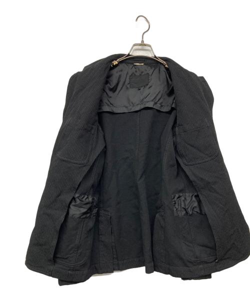 COMME des GARCONS HOMME DEUX（コムデギャルソン オム ドゥ）COMME des GARCONS HOMME DEUX (コムデギャルソン オム ドゥ) 縮絨ストライプジャケット ブラック サイズ:Mの古着・服飾アイテム