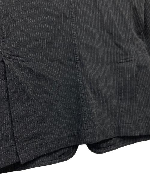 COMME des GARCONS HOMME DEUX（コムデギャルソン オム ドゥ）COMME des GARCONS HOMME DEUX (コムデギャルソン オム ドゥ) 縮絨ストライプジャケット ブラック サイズ:Mの古着・服飾アイテム