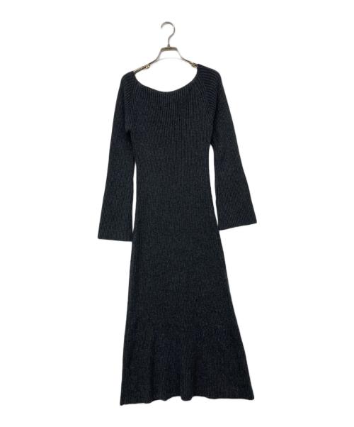 CELFORD（セルフォード）CELFORD (セルフォード) スヌードセットニットロングワンピース グレー サイズ:38の古着・服飾アイテム