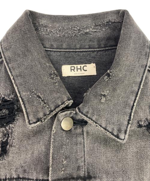 RHC Ron Herman（アールエイチシー ロンハーマン）RHC Ron Herman (アールエイチシー ロンハーマン) ダメージデニムジャケット グレー サイズ:Mの古着・服飾アイテム