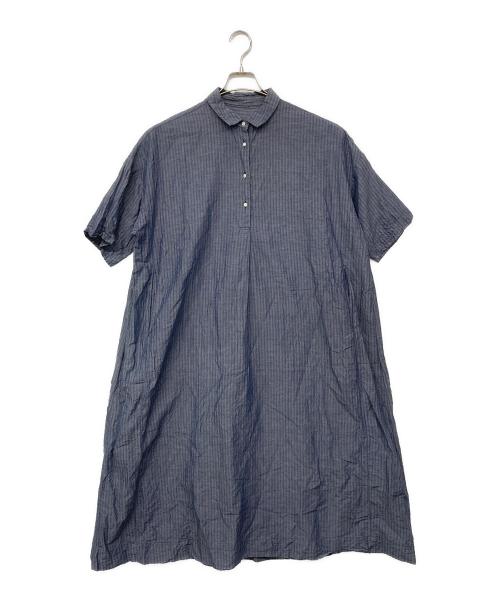 nest Robe（ネストローブ）nest Robe (ネストローブ) コットンリネンワンピース ネイビー サイズ:Fの古着・服飾アイテム