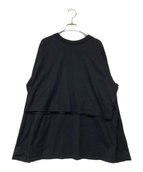 MM6 Maison Margiela（エムエムシックスメゾンマルジェラ）MM6 Maison Margiela (エムエムシックス メゾンマルジェラ) ドッキングカットソー ブラック サイズ:Sの古着・服飾アイテム