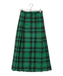 O'NEIL OF DUBLIN（オニールオブダブリン）の古着「チェックスカート」｜グリーン