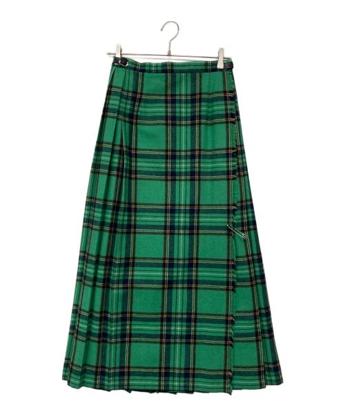 O'NEIL OF DUBLIN（オニールオブダブリン）O'NEIL OF DUBLIN (オニールオブダブリン) チェックスカート グリーン サイズ:F36 US6の古着・服飾アイテム