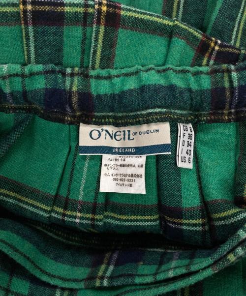 O'NEIL OF DUBLIN（オニールオブダブリン）O'NEIL OF DUBLIN (オニールオブダブリン) チェックスカート グリーン サイズ:F36 US6の古着・服飾アイテム