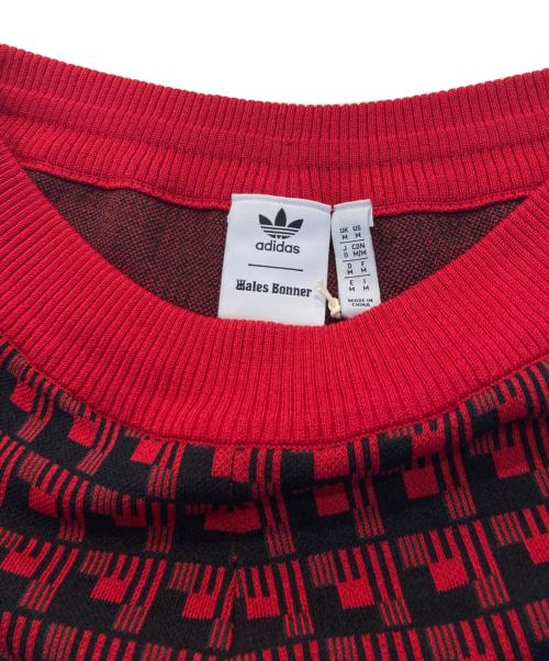 adidas（アディダス）adidas (アディダス) WALES BONNER (ウェールズボナー) ニットショートパンツ レッド サイズ:M 未使用品の古着・服飾アイテム
