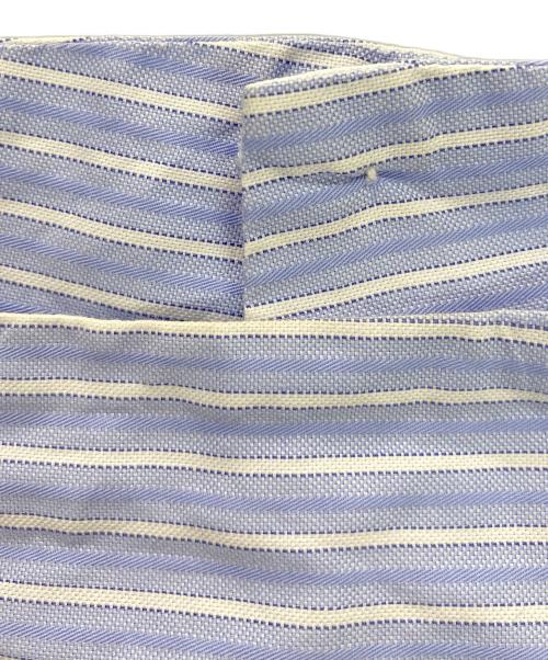 ENFOLD（エンフォルド）ENFOLD (エンフォルド) ストライプハイネックブラウス ブルー サイズ:38の古着・服飾アイテム