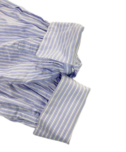 ENFOLD（エンフォルド）ENFOLD (エンフォルド) ストライプハイネックブラウス ブルー サイズ:38の古着・服飾アイテム