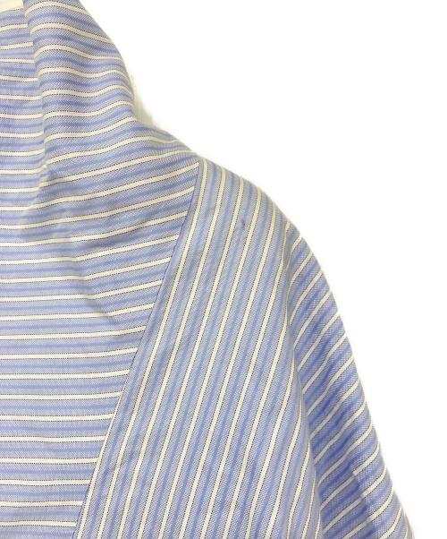 ENFOLD（エンフォルド）ENFOLD (エンフォルド) ストライプハイネックブラウス ブルー サイズ:38の古着・服飾アイテム