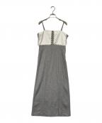 Honey mi Honeyハニーミーハニー）の古着「lace trim sailor collar long one-piece」｜グレー