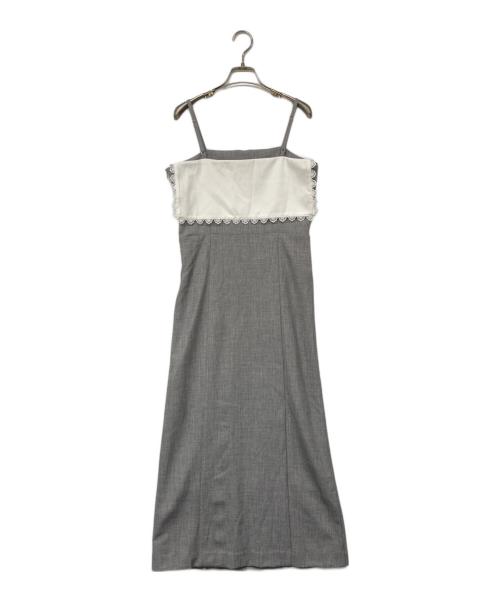 Honey mi Honey（ハニーミーハニー）Honey mi Honey (ハニーミーハニー) lace trim sailor collar long one-piece グレー サイズ:Fの古着・服飾アイテム