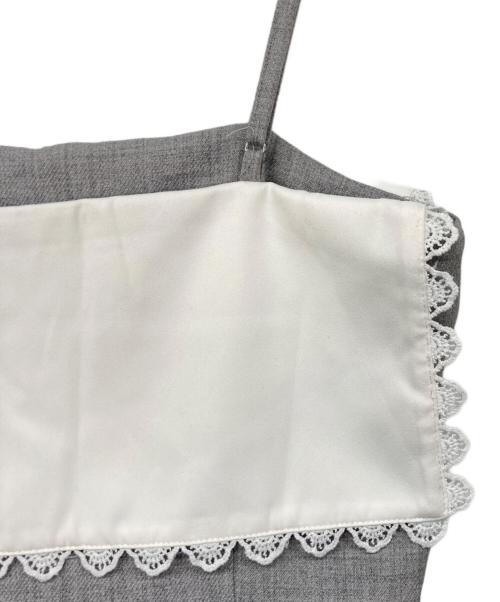 Honey mi Honey（ハニーミーハニー）Honey mi Honey (ハニーミーハニー) lace trim sailor collar long one-piece グレー サイズ:Fの古着・服飾アイテム