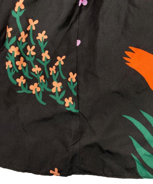 marimekko（マリメッコ）marimekko (マリメッコ) シルクブラウスワンピース ブラック サイズ:34の古着・服飾アイテム