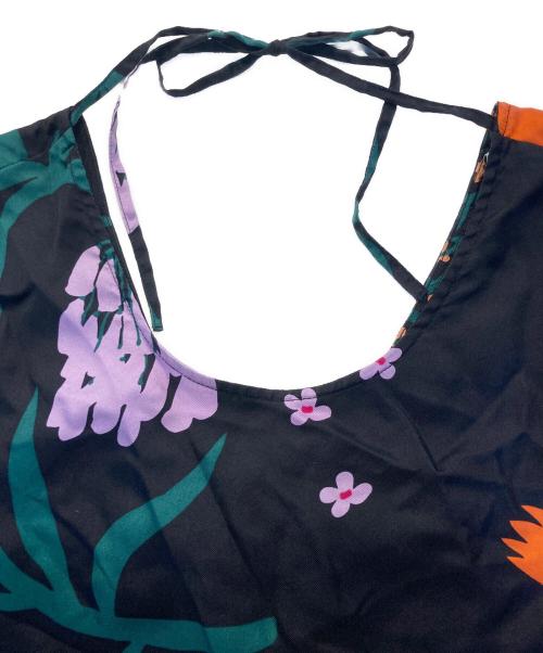 marimekko（マリメッコ）marimekko (マリメッコ) シルクブラウスワンピース ブラック サイズ:34の古着・服飾アイテム