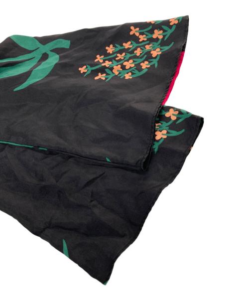 marimekko（マリメッコ）marimekko (マリメッコ) シルクブラウスワンピース ブラック サイズ:34の古着・服飾アイテム