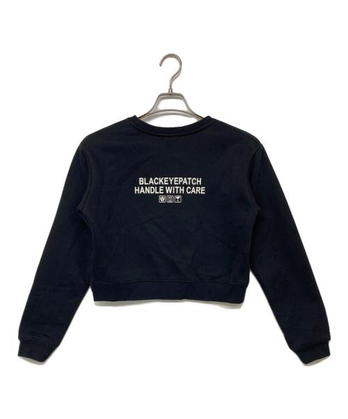 BlackEyePatch（ブラックアイパッチ）BlackEyePatch (ブラックアイパッチ) クルーネックスウェット ブラック サイズ:Sの古着・服飾アイテム