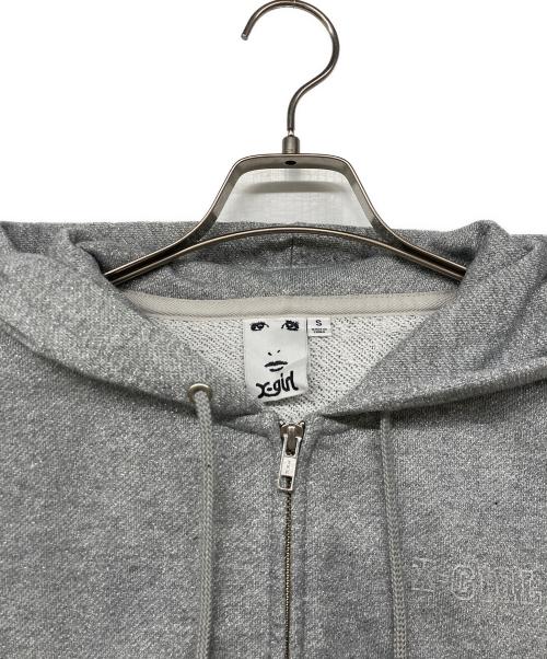 X-GIRL（エックスガール）X-GIRL (エックスガール) GLITTER SWEAT ZIP UP TOP グレー サイズ:S 未使用品の古着・服飾アイテム