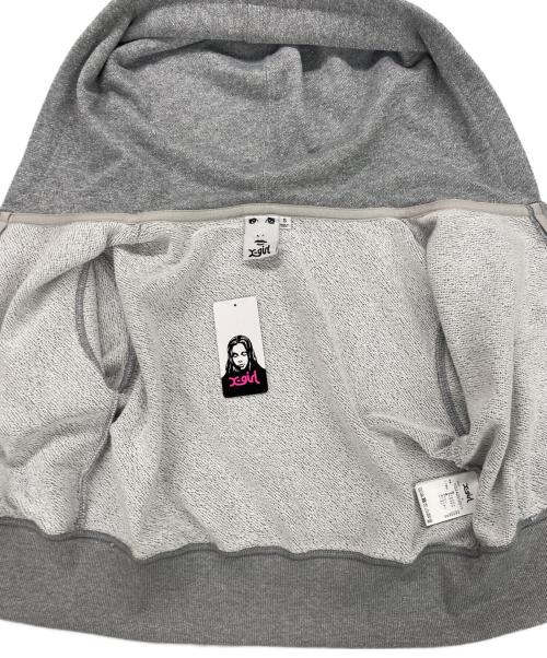 X-GIRL（エックスガール）X-GIRL (エックスガール) GLITTER SWEAT ZIP UP TOP グレー サイズ:S 未使用品の古着・服飾アイテム