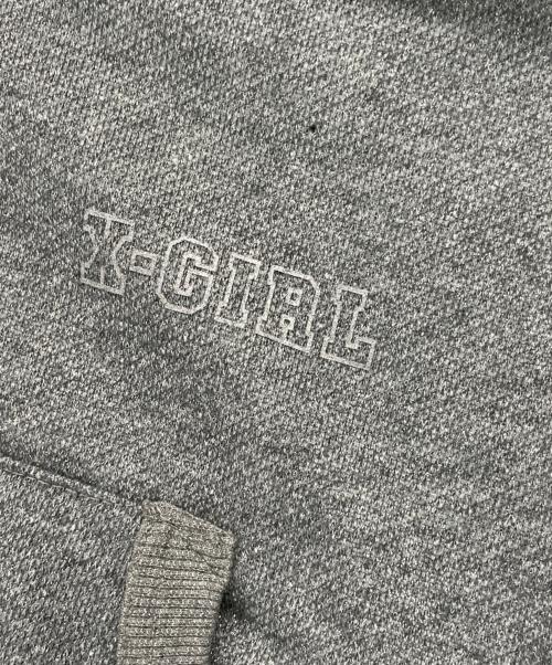 X-GIRL（エックスガール）X-GIRL (エックスガール) GLITTER SWEAT ZIP UP TOP グレー サイズ:S 未使用品の古着・服飾アイテム