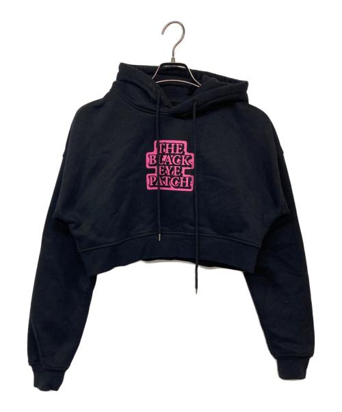 BlackEyePatch（ブラックアイパッチ）BlackEyePatch (ブラックアイパッチ) クロップドプルオーバーパーカー ブラック サイズ:Fの古着・服飾アイテム
