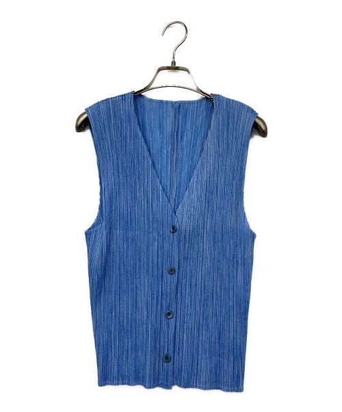PLEATS PLEASE（プリーツプリーズ）PLEATS PLEASE (プリーツプリーズ) プリーツベスト ブルー サイズ:3の古着・服飾アイテム