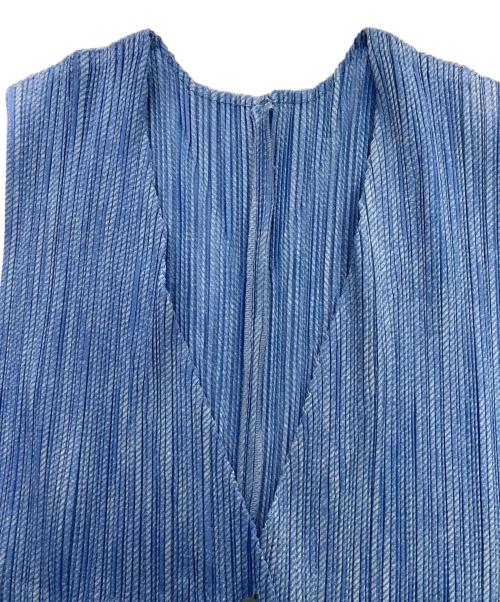 PLEATS PLEASE（プリーツプリーズ）PLEATS PLEASE (プリーツプリーズ) プリーツベスト ブルー サイズ:3の古着・服飾アイテム