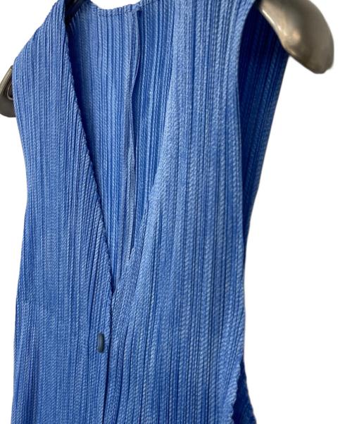 PLEATS PLEASE（プリーツプリーズ）PLEATS PLEASE (プリーツプリーズ) プリーツベスト ブルー サイズ:3の古着・服飾アイテム