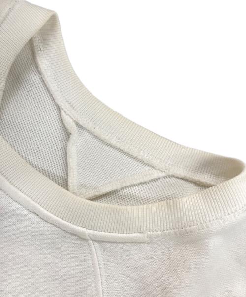 maison kitsune（メゾンキツネ）MAISON KITSUNE (メゾンキツネ) SWEAT SHIRT JE SUIS ALLE ラグランスプリントウェット ホワイト サイズ:Sの古着・服飾アイテム