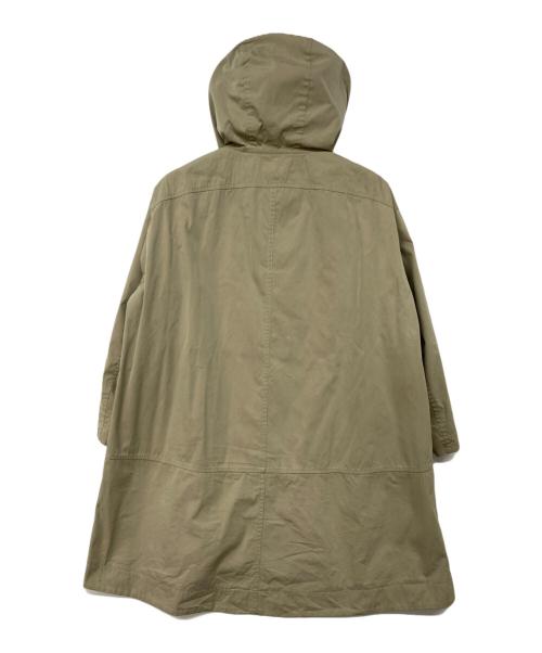 DRAWER（ドゥロワー）DRAWER (ドゥロワー) シルク混フーデッドコート ベージュ サイズ:36の古着・服飾アイテム