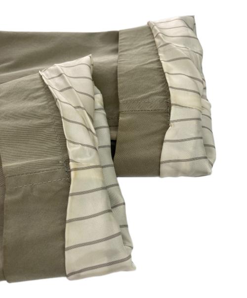 DRAWER（ドゥロワー）DRAWER (ドゥロワー) シルク混フーデッドコート ベージュ サイズ:36の古着・服飾アイテム