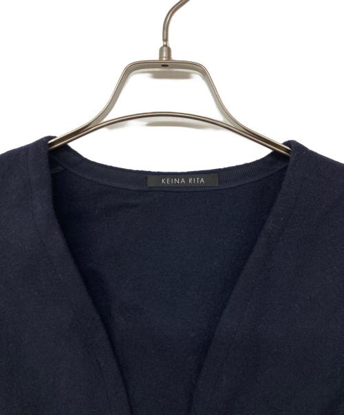 KEINA RITA（ケイナ リタ）KEINA RITA (ケイナ リタ) メルトンカーディガン ネイビー サイズ:Fの古着・服飾アイテム