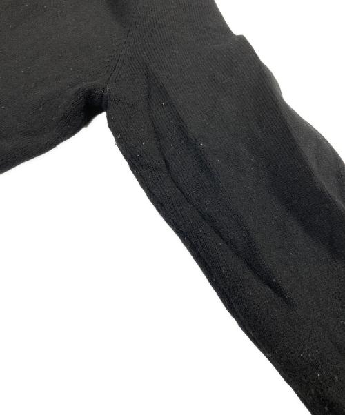 COACH（コーチ）COACH (コーチ) レザーエルボーパッチ ニットパーカー ブラック サイズ:ｓの古着・服飾アイテム