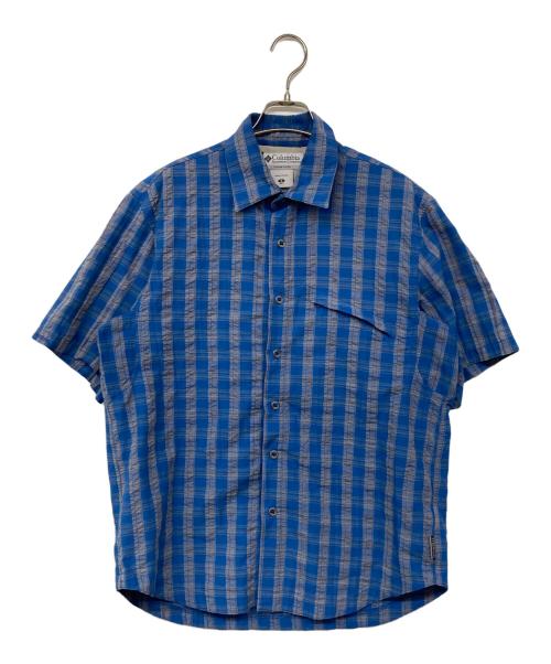 Columbia（コロンビア）Columbia (コロンビア) チェックシャツ ブルー×グレー サイズ:Sの古着・服飾アイテム