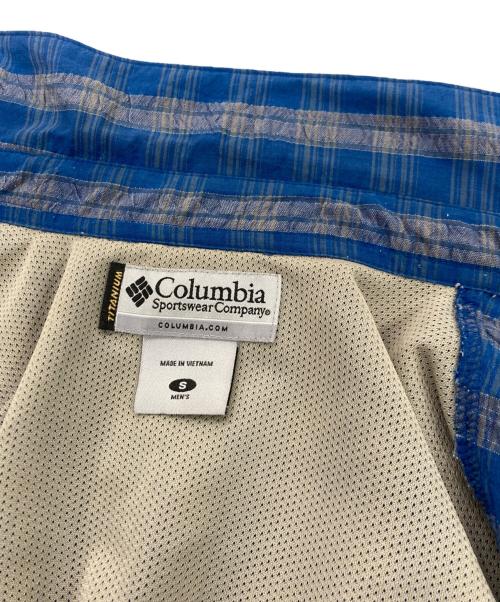 Columbia（コロンビア）Columbia (コロンビア) チェックシャツ ブルー×グレー サイズ:Sの古着・服飾アイテム