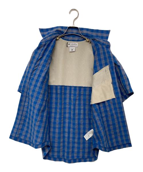 Columbia（コロンビア）Columbia (コロンビア) チェックシャツ ブルー×グレー サイズ:Sの古着・服飾アイテム
