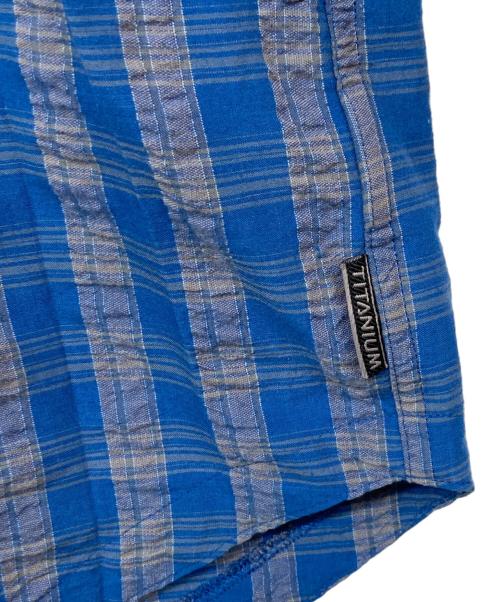 Columbia（コロンビア）Columbia (コロンビア) チェックシャツ ブルー×グレー サイズ:Sの古着・服飾アイテム