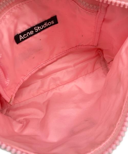 Acne studios（アクネ ストゥディオス）ACNE STUDIOS (アクネ ストゥディオス) Agios Face-Patch Shell Cross-Body Bag/ロゴショルダーバッグ ピンクの古着・服飾アイテム