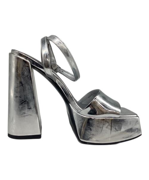 CHARLES & KEITH（チャールズアンドキース）CHARLES & KEITH (チャールズ＆キース) プラットフォーム アンクルストラップサンダル グレー サイズ:36/230(1.5)の古着・服飾アイテム