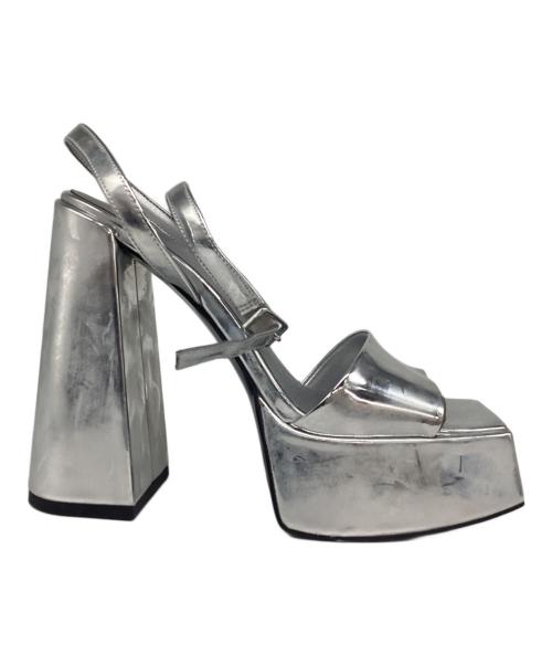 CHARLES & KEITH（チャールズアンドキース）CHARLES & KEITH (チャールズ＆キース) プラットフォーム アンクルストラップサンダル グレー サイズ:36/230(1.5)の古着・服飾アイテム