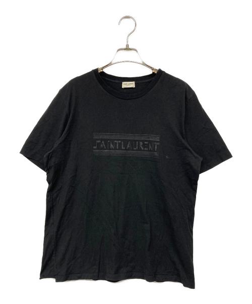 Saint Laurent Paris（サンローランパリ）Saint Laurent Paris (サンローランパリ) ロゴプリントTシャツ ブラック サイズ:Mの古着・服飾アイテム