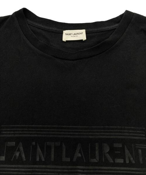 Saint Laurent Paris（サンローランパリ）Saint Laurent Paris (サンローランパリ) ロゴプリントTシャツ ブラック サイズ:Mの古着・服飾アイテム