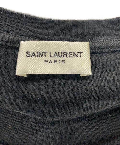 Saint Laurent Paris（サンローランパリ）Saint Laurent Paris (サンローランパリ) ロゴプリントTシャツ ブラック サイズ:Mの古着・服飾アイテム